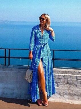 Zara | Dresses | Zara Tied Satin Dress | Poshmark
